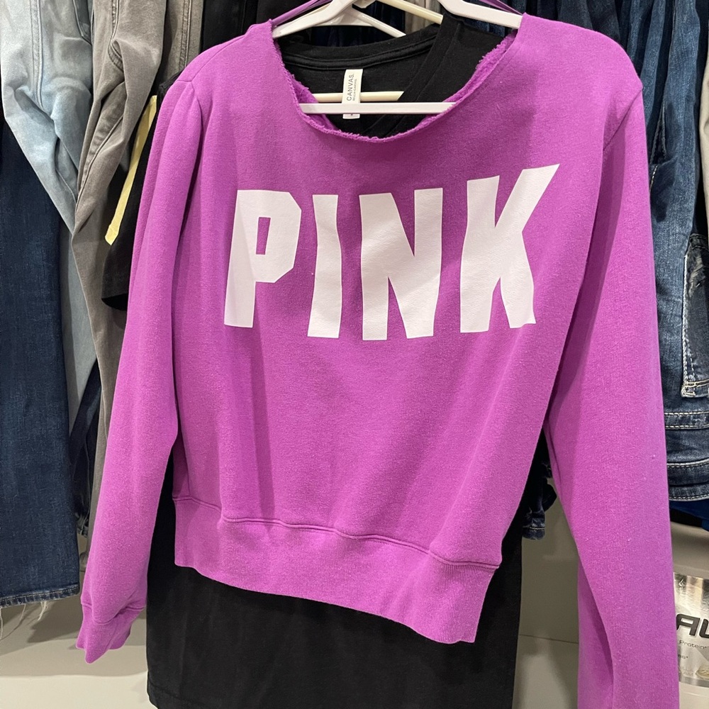 PINK Crop Sweatshirt
